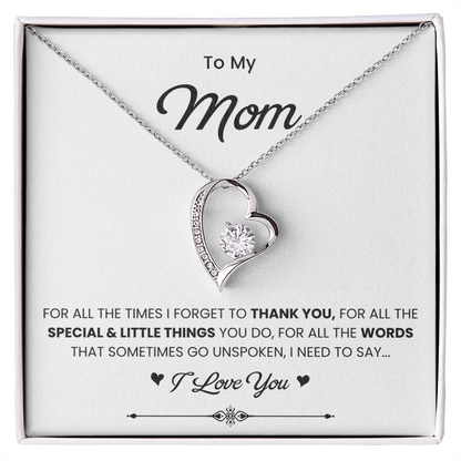 To My Mom Necklace from Daughter | Meaningful 2026 Forever Love Gift