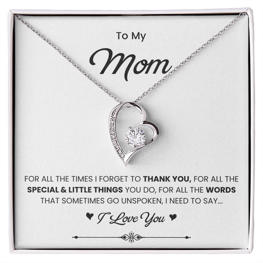To My Mom Necklace from Daughter | Meaningful 2026 Forever Love Gift