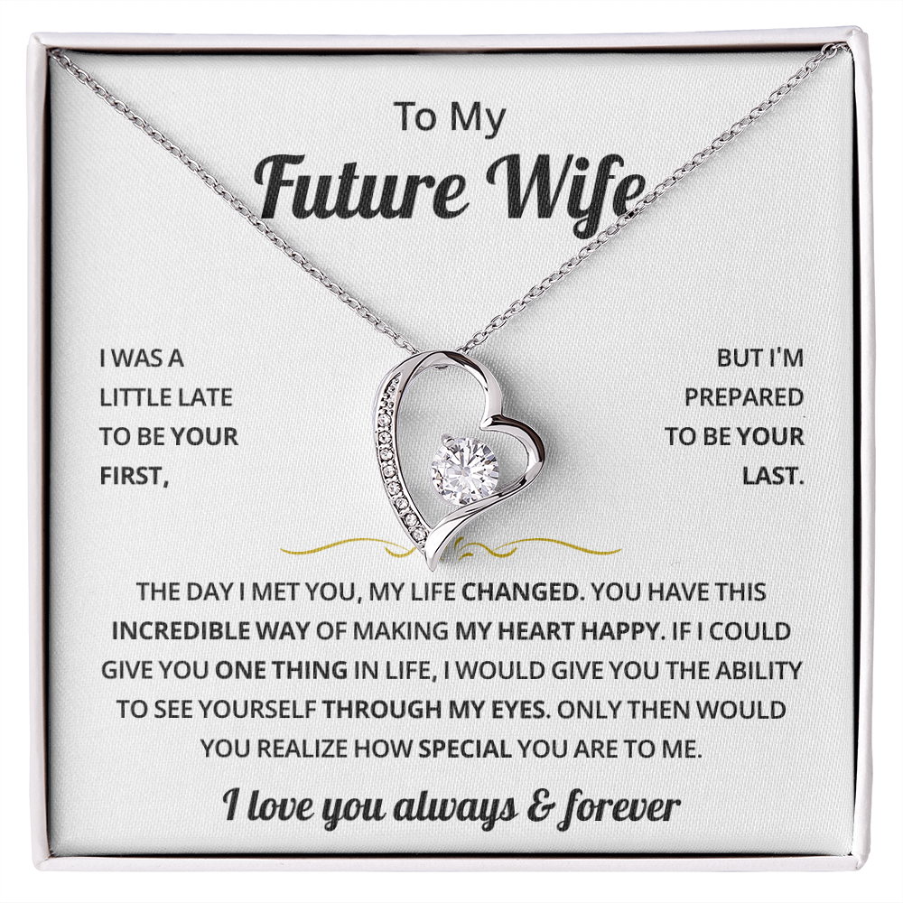 To My Future Wife Necklace, Romantic Jewelry Valentine's Day Gift for Her