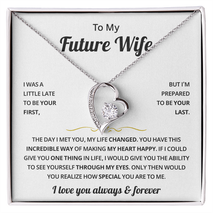 To My Future Wife Necklace, Romantic Jewelry Valentine's Day Gift for Her
