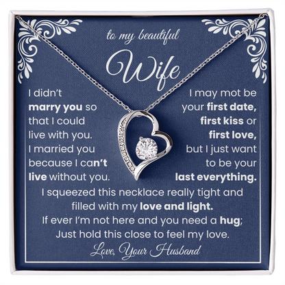 Forever Love Necklace, Gift for Her, Romantic Birthday Valentine Gift