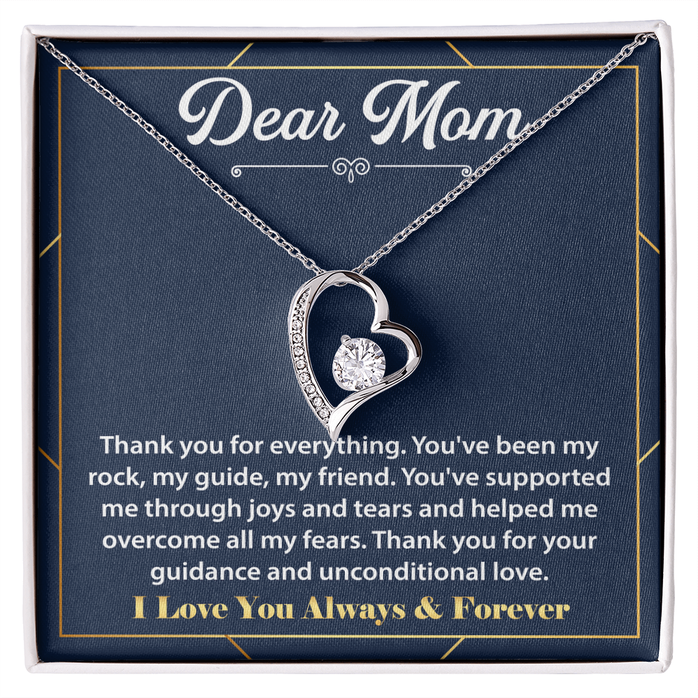 Dear Mom - a Mom Like You is the Sweetest Gift - Forever Love Necklace