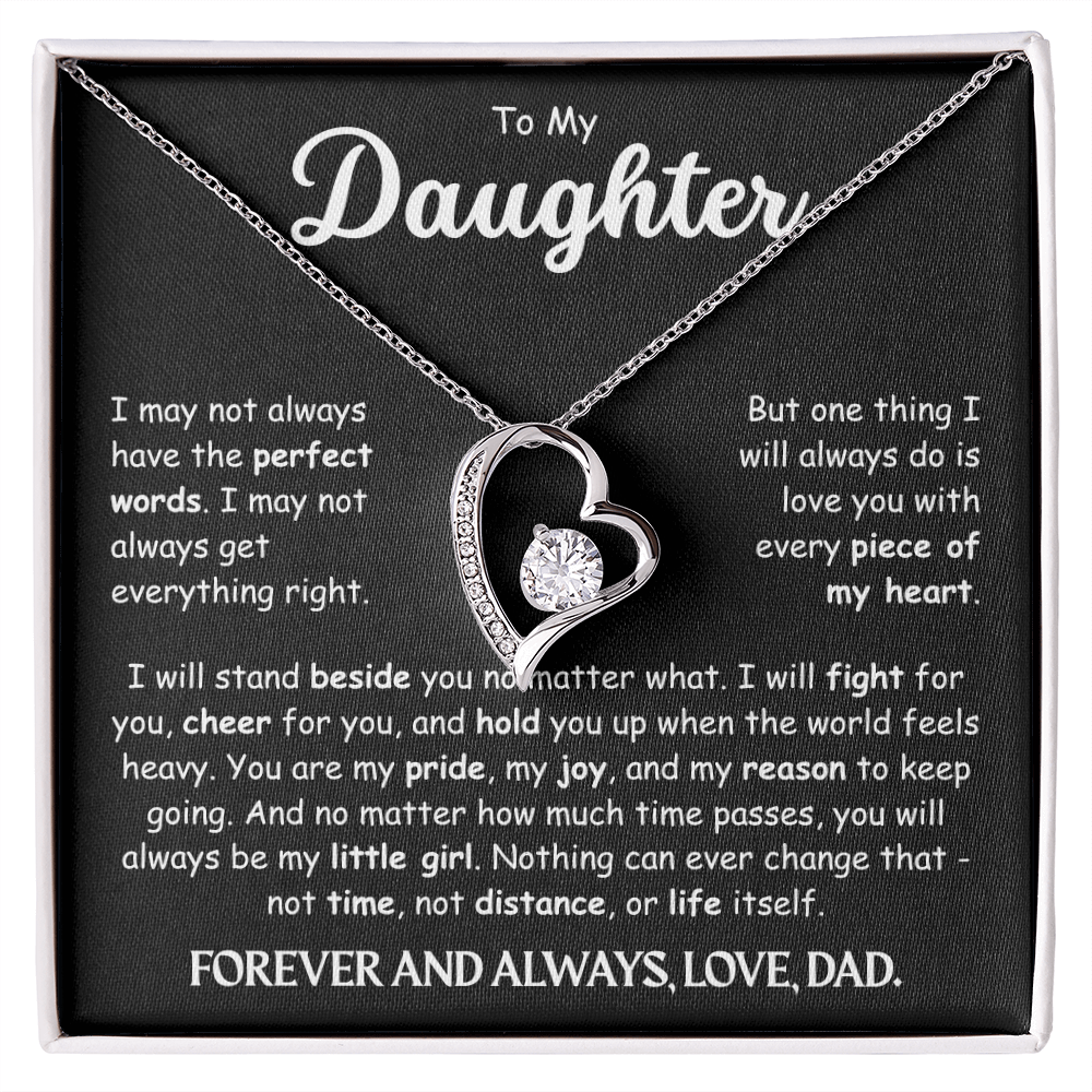 To My Daughter Necklace – Forever Love Gift from Mom or Dad
