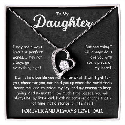 To My Daughter Necklace – Forever Love Gift from Mom or Dad