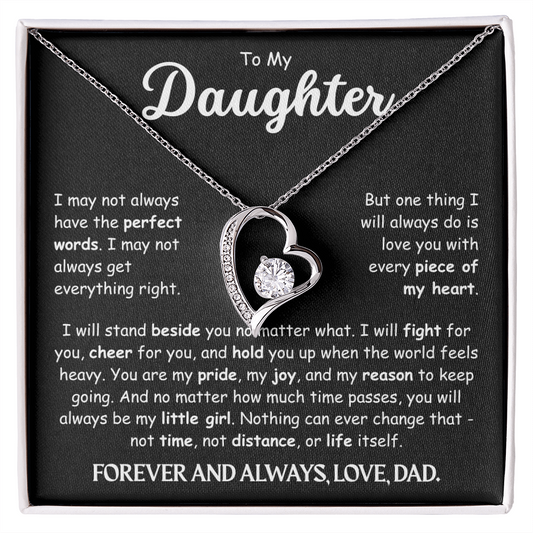 To My Daughter Necklace – Forever Love Gift from Mom or Dad