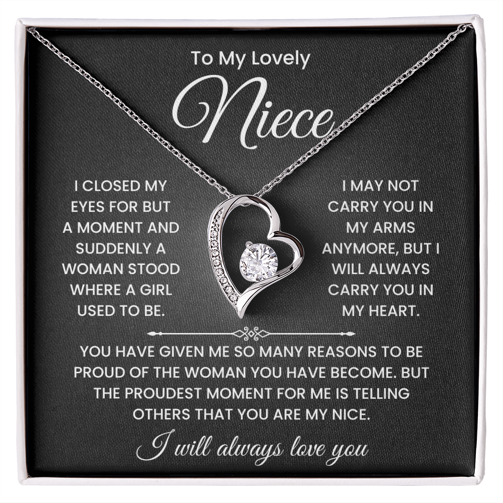 To My Lovely Niece Necklace – Inspirational Gift from Aunt