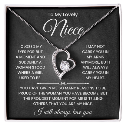 To My Lovely Niece Necklace – Inspirational Gift from Aunt