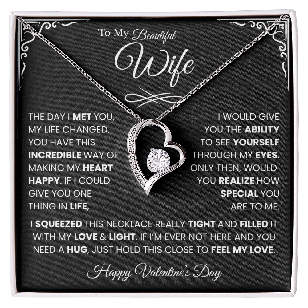 Gifts For Wife on Valentines Day, To My Beautiful Soulmate Necklace