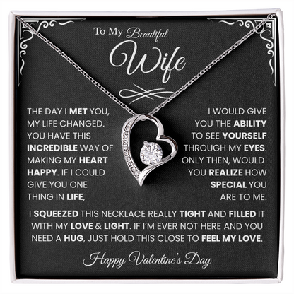Gifts For Wife on Valentines Day, To My Beautiful Soulmate Necklace