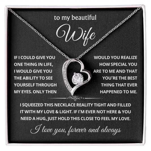 To My Wife Choice Forever Love Necklace, Valentine's Day Gift for Her