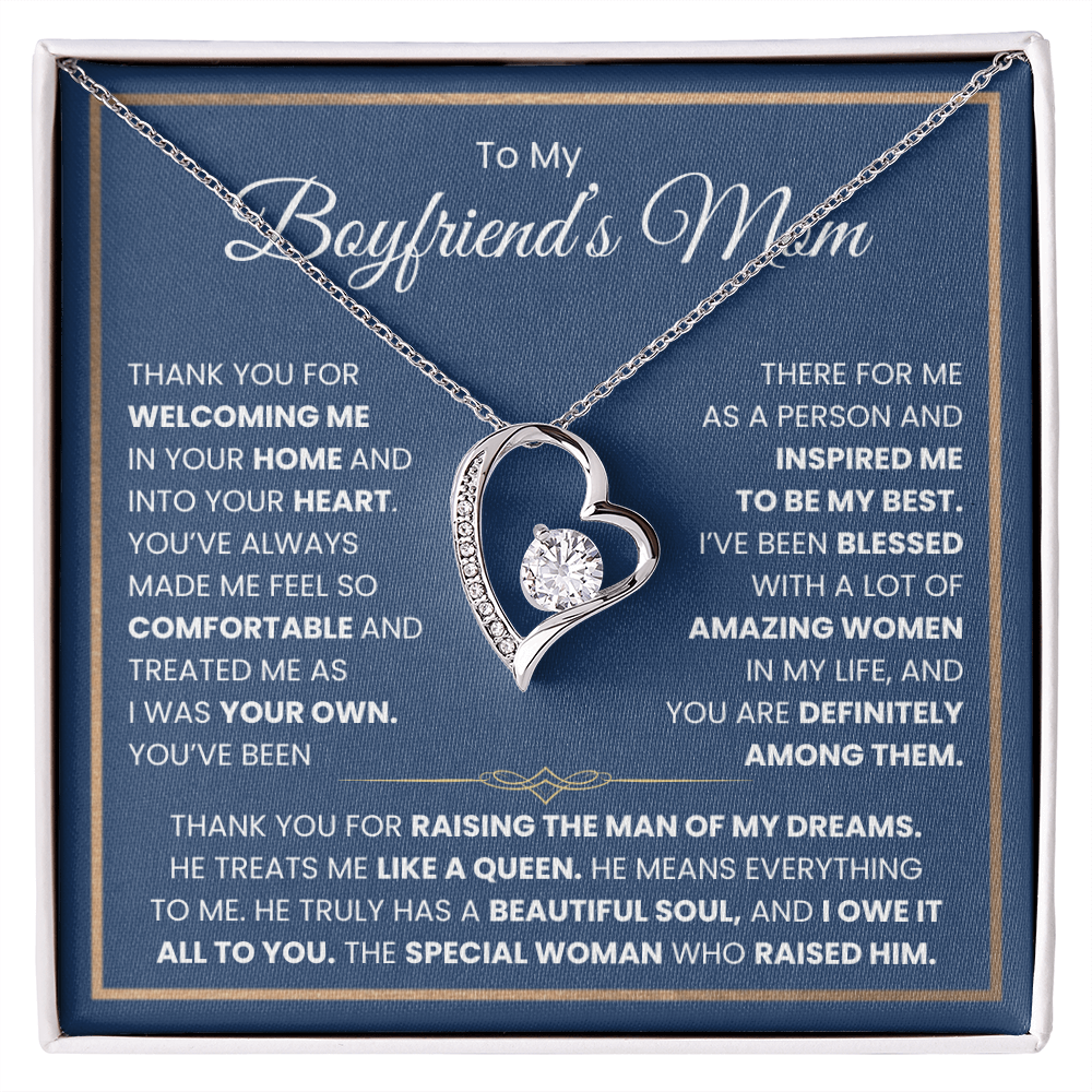 To My Boyfriends Mom Necklace - Forever Love Jewelry