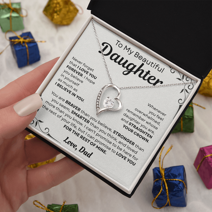 To My Daughter Necklace – Special Keepsake Gift from Loving Dad