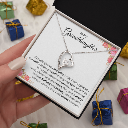 To My Beautiful Granddaughter Necklace From Grandma and Grandpa