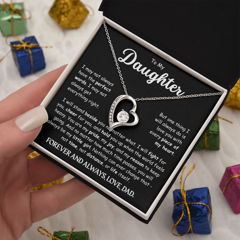 To My Daughter Necklace – Forever Love Gift from Mom or Dad