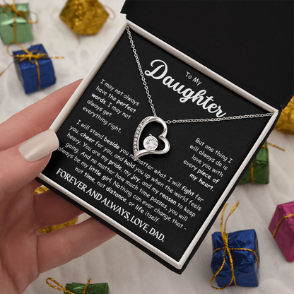 To My Daughter Necklace – Forever Love Gift from Mom or Dad