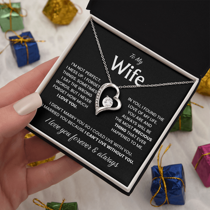 To My Wife Gifts For Her - Forever Love Necklace