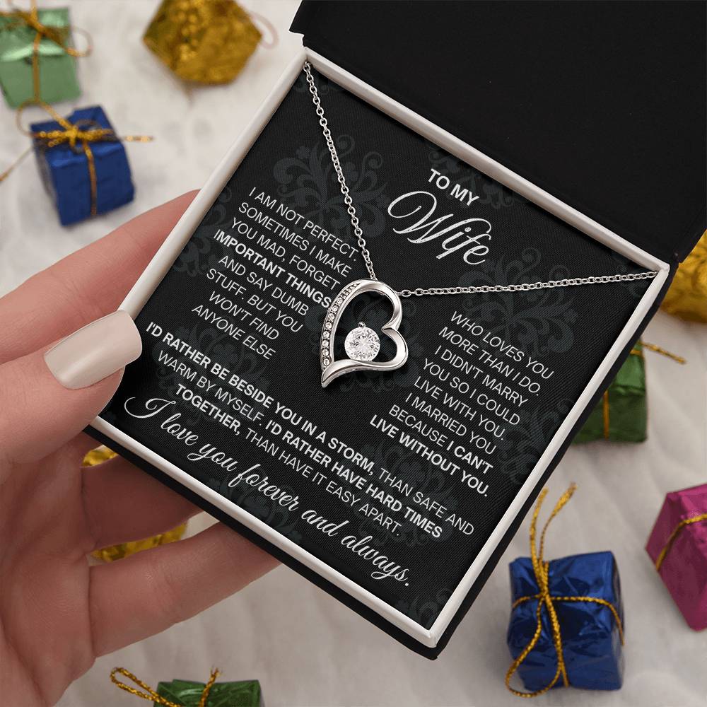 To My Beautiful Wife, You Are the Calm in My Busy Mind - Forever Love Necklace