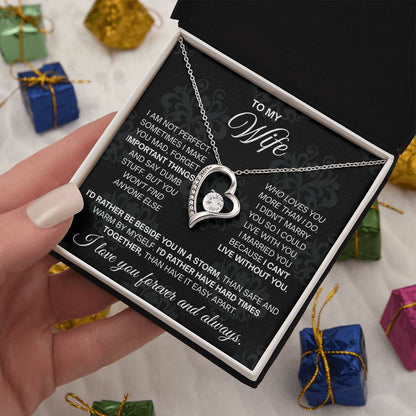 To My Beautiful Wife, You Are the Calm in My Busy Mind - Forever Love Necklace