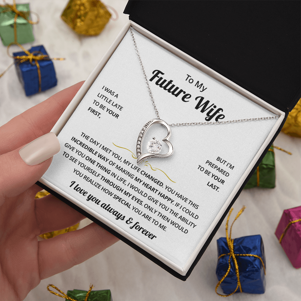 To My Future Wife Necklace, Romantic Jewelry Valentine's Day Gift for Her
