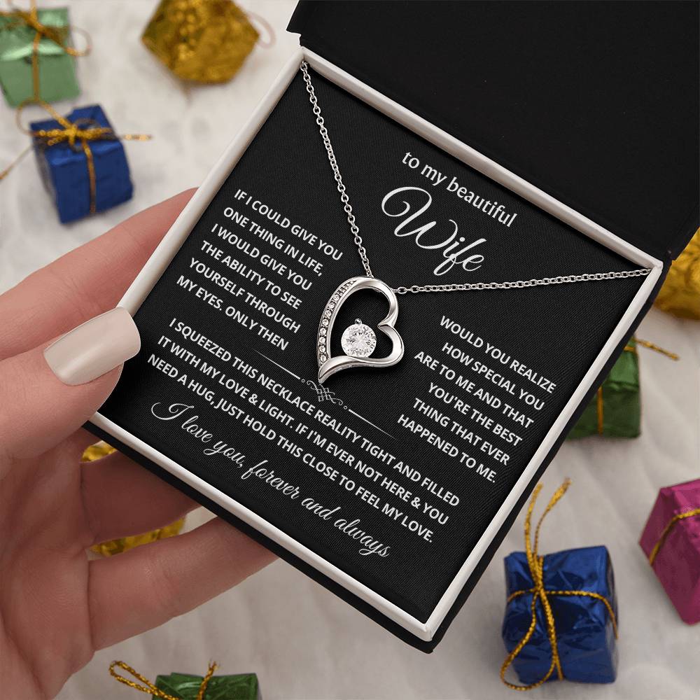 To My Wife Choice Forever Love Necklace, Valentine's Day Gift for Her