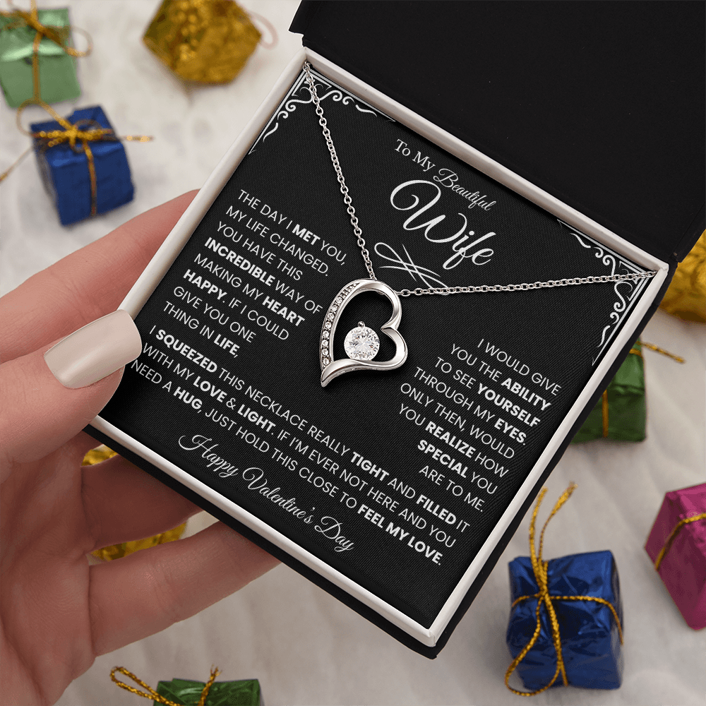 Gifts For Wife on Valentines Day, To My Beautiful Soulmate Necklace