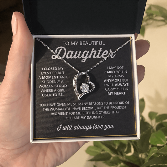 To My Daughter Necklace – Heartfelt Gift from Mom or Dad