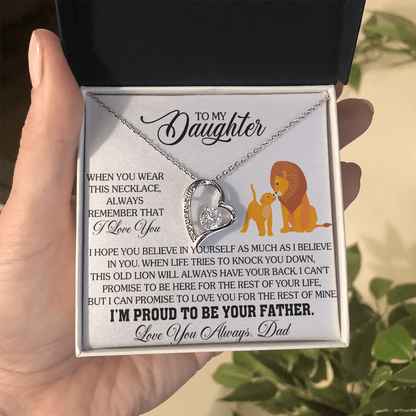 To My Daughter - You Have My Heart - Forever Love Necklace