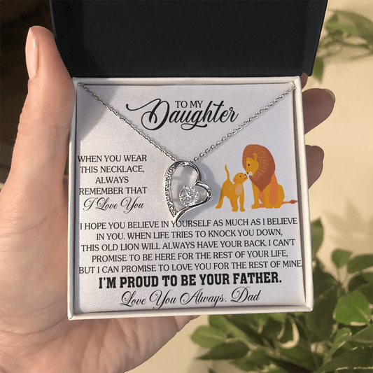 To My Daughter - You Have My Heart - Forever Love Necklace