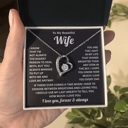 Gift for Beautiful Wife, Necklace for Wife From Husband, Valentine Gifts