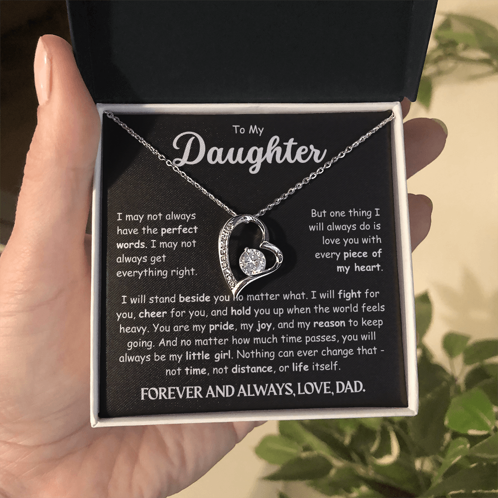To My Daughter Necklace – Forever Love Gift from Mom or Dad
