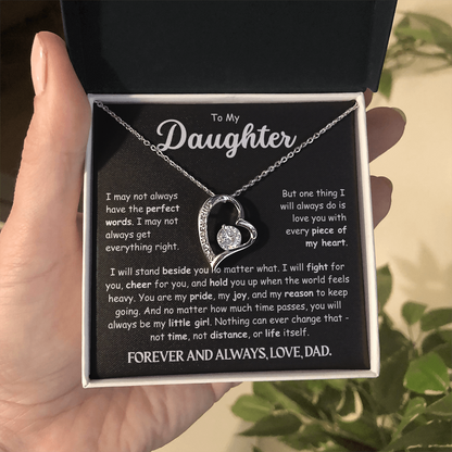 To My Daughter Necklace – Forever Love Gift from Mom or Dad