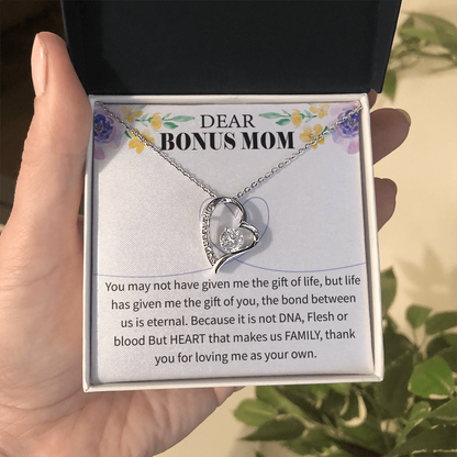 Dear Bonus Mom - Your Love Has Changed My Life - Forever Love Necklace
