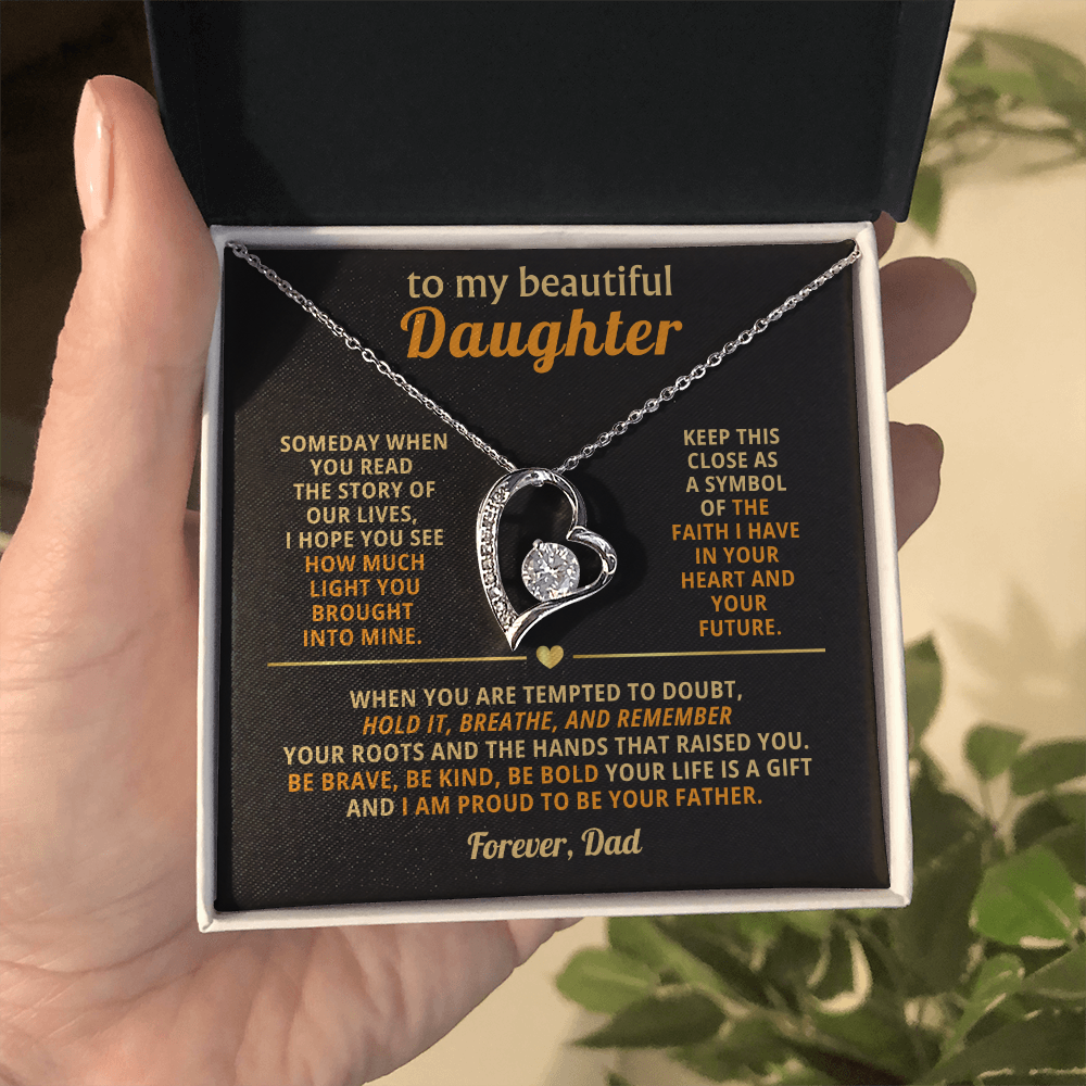 Meaningful Gift for Daughter - I Am So Proud of You - Forever Love Necklace