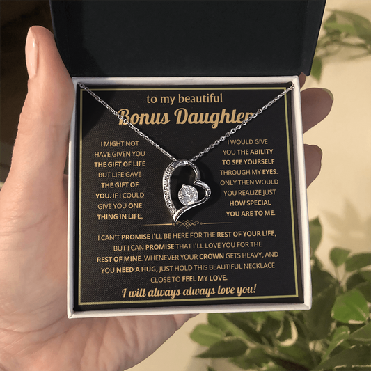 Bonus Daughter Gifts from Stepdad Stepmom With Heartfelt Message & Gift Box