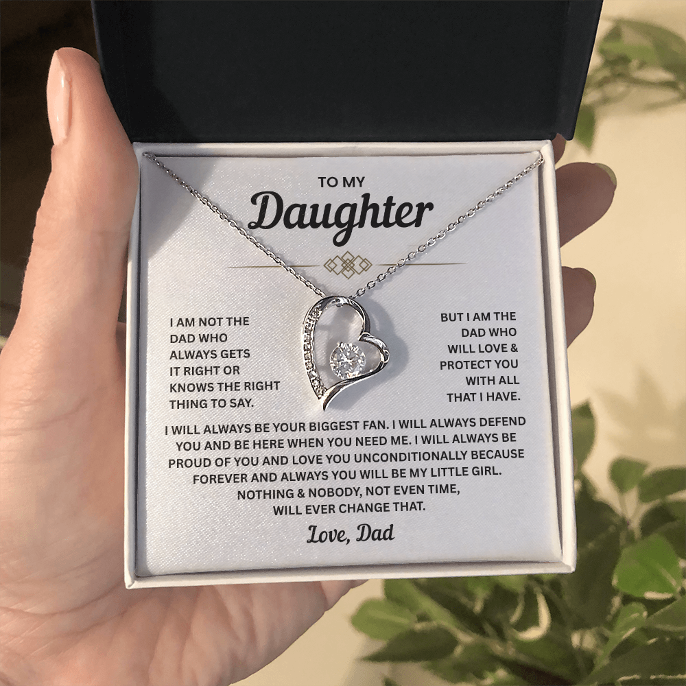 To My Beautiful Daughter Necklace – Forever Love Necklace | Sentimental Gift from Mom