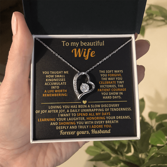 To My Wife I Love You Forever & Always Necklace - Gifts From Husband