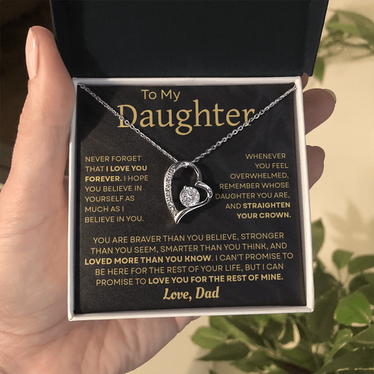 To My Daughter Necklace – Heartfelt Gift from Dad to Daughter
