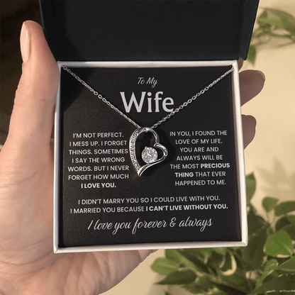 To My Wife Gifts For Her - Forever Love Necklace
