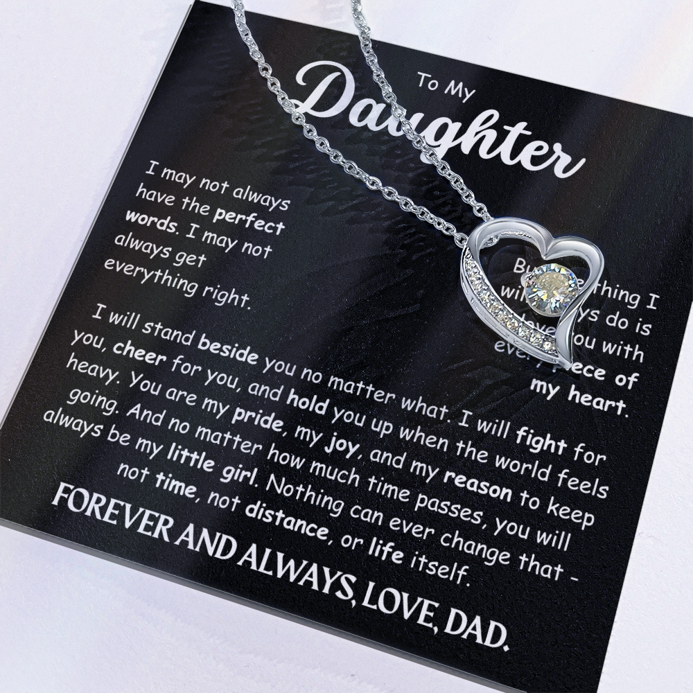 To My Daughter Necklace – Forever Love Gift from Mom or Dad