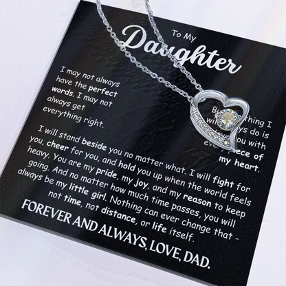 To My Daughter Necklace – Forever Love Gift from Mom or Dad