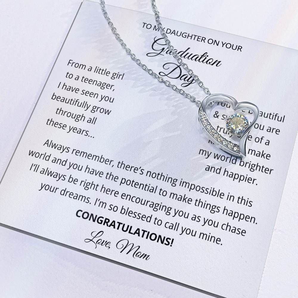 To My Daughter Graduation Gift Necklace From Mom