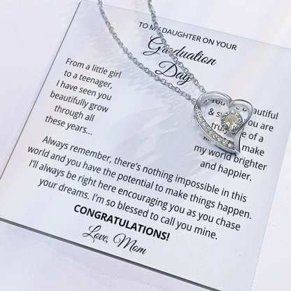 To My Daughter Graduation Gift Necklace From Mom
