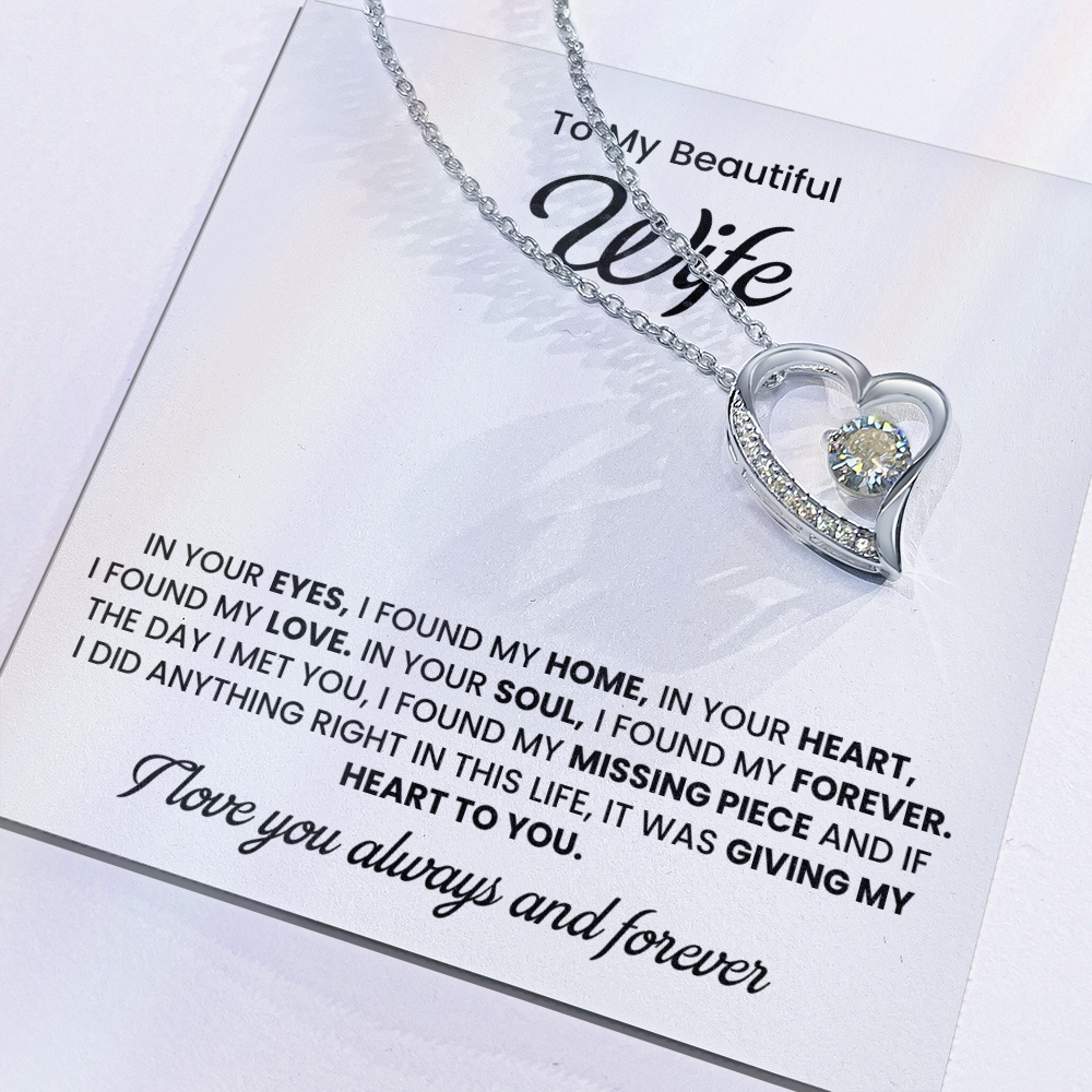 To My Wife Necklace | Gift for Wife Anniversary | Birthday Gift for Wife