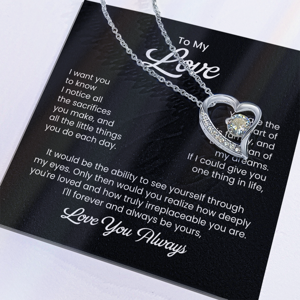 Necklace for Wife From Husband, Anniversary Gifts, Christmas, Birthday Jewelry Gifts for Wife