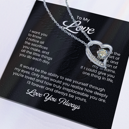 Necklace for Wife From Husband, Anniversary Gifts, Christmas, Birthday Jewelry Gifts for Wife