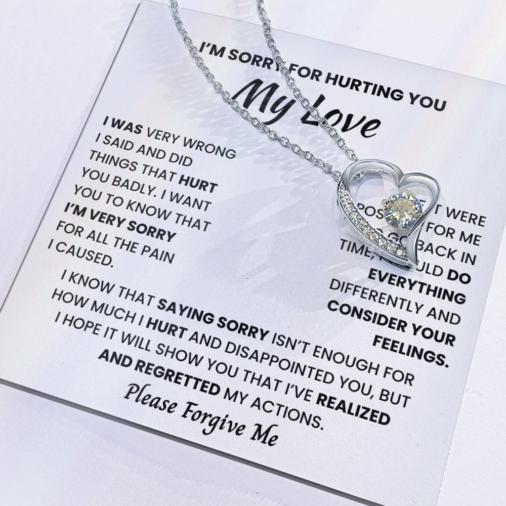 I'm Sorry Necklace – Heartfelt Apology Gift Necklace for Her