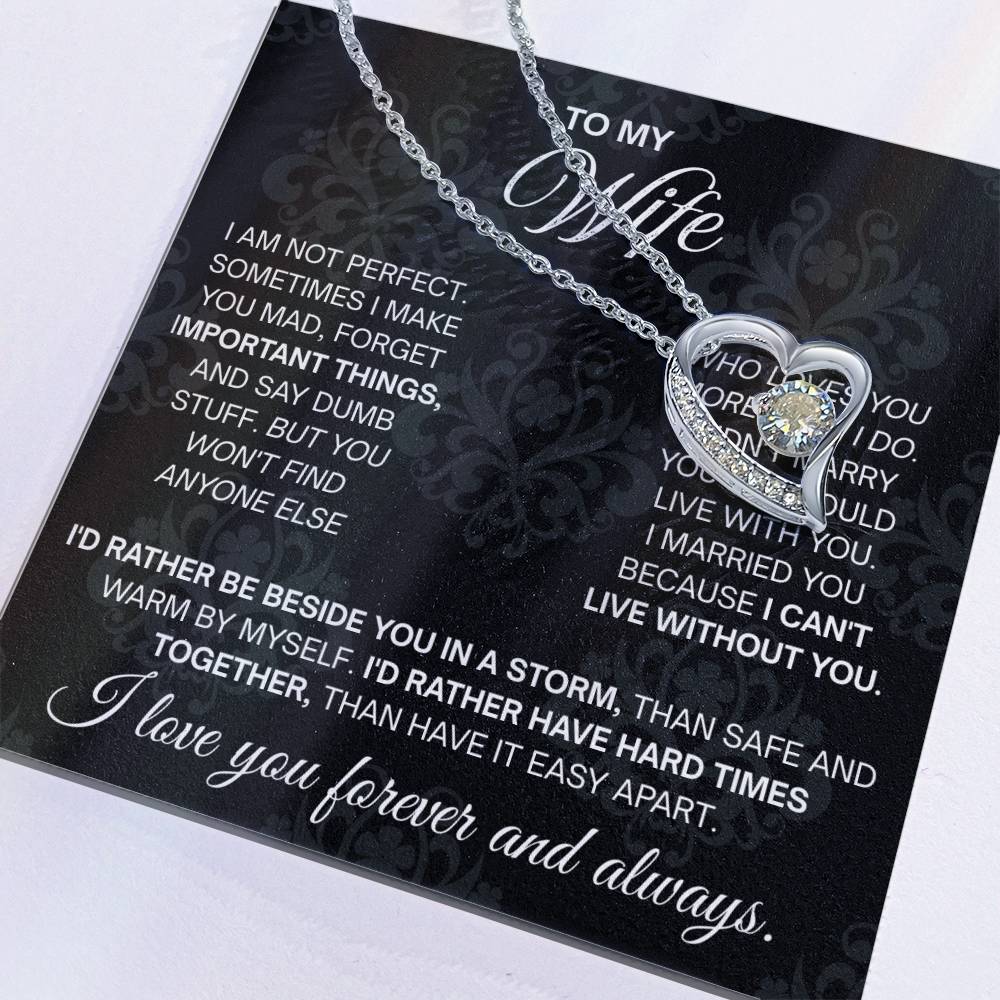 To My Beautiful Wife, You Are the Calm in My Busy Mind - Forever Love Necklace