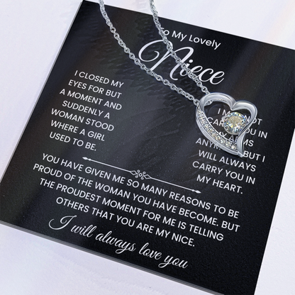 To My Lovely Niece Necklace – Inspirational Gift from Aunt