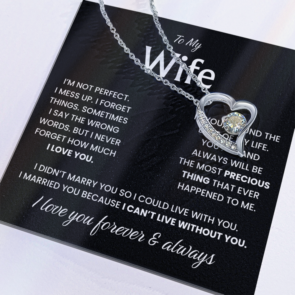 To My Wife Gifts For Her - Forever Love Necklace