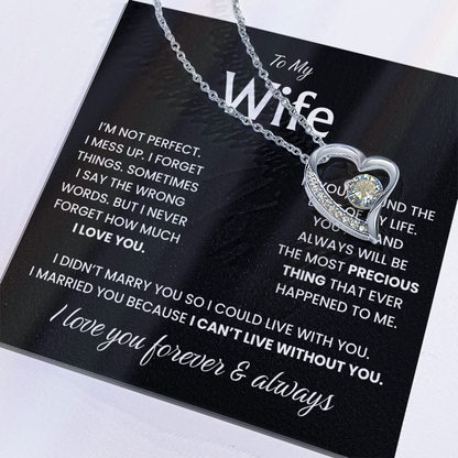 To My Wife Gifts For Her - Forever Love Necklace